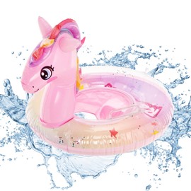 KIKVTER Baby Swimming Ring, Swimming Ring Baby with Swimming Seat, Swimming Ring Children with Cartoon Print, Baby Swimming Ring, Children's Swimming Ring, Children's Swimming Ring Toy for Children