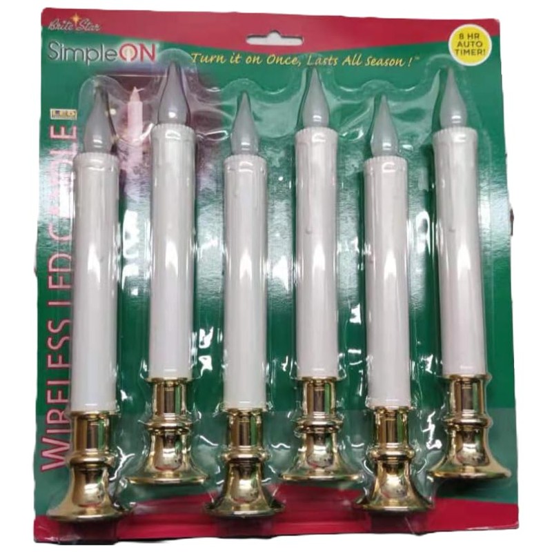 Brite Star Battery Operated 9-inch LED Candles - 6 Count