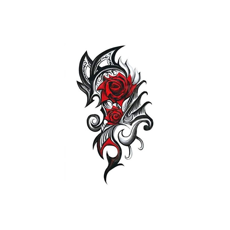EROSPA® Temporary Tattoo Sheet / Sticker - Roses - Waterproof