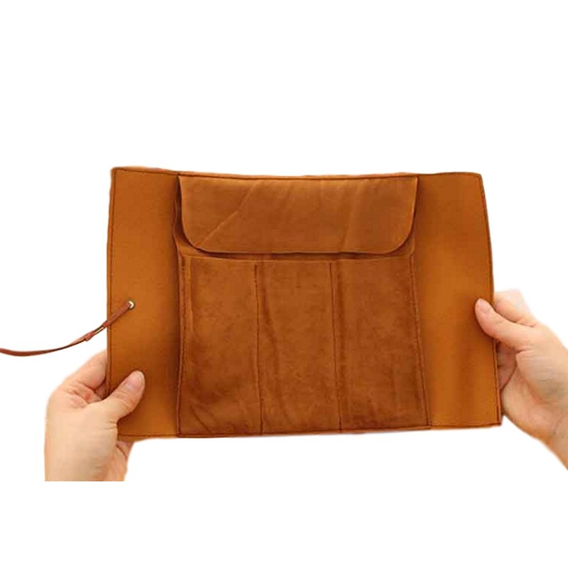 Multi-Purpose Retro Pencil Roll Pencil Case Faux Leather Vintage Artist
