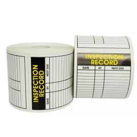 Labels and More 3.5"X5" Inspection Record Labels Next Service Due Date Adhesive stickers 300 P/R