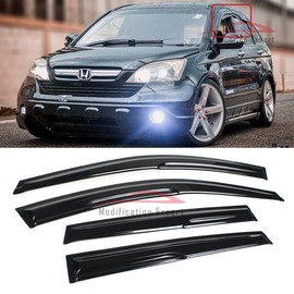 Fits for 2007-2011 Honda CR-V CRV JDM Wavy Mugen Style Window Visors Rain Guards Deflectors