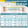 ZYRW Gold Shower Curtain Rod 36-68 Inch(3-5.6ft) Never Rust No