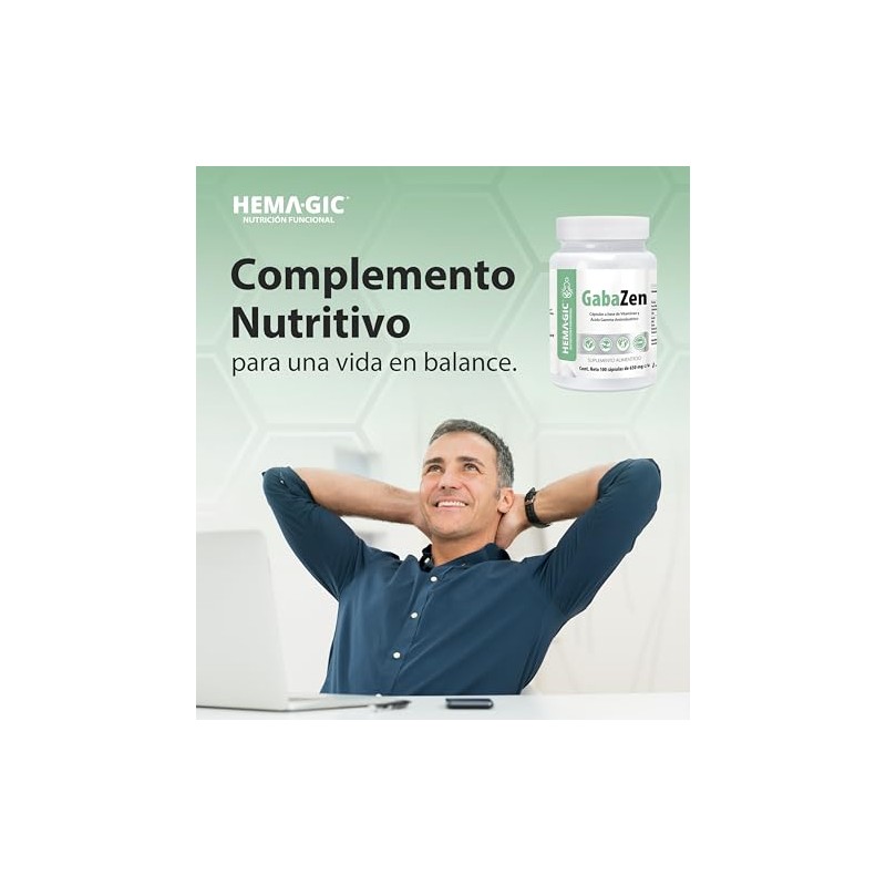 GabaZen - Suplemento Alimenticio GABA, Glicina, Inositol, Vitaminas B1 Y