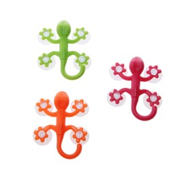 Buwei Gecko Powerful Plastic Four Suction Cups Hooks Wall Mount Decoration Bathroom