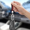 TSUGAMI Leather Car Keychain, Wristlet Key Chain with Anti-Lost D