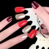 3 Sets Plastic Nail Swatches Crown Shape Fake Tips Nail