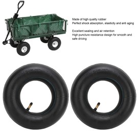 4.10/3.50‑4 Replacement Tire Inner Tubes, 2PCS Inner Tubes with TR87 Bent Valve Stem Rubber Heavy Duty for Wheelbarrows, Lawn Mowers, Hand Trucks, Garden Cart Tractors Snow Blowers