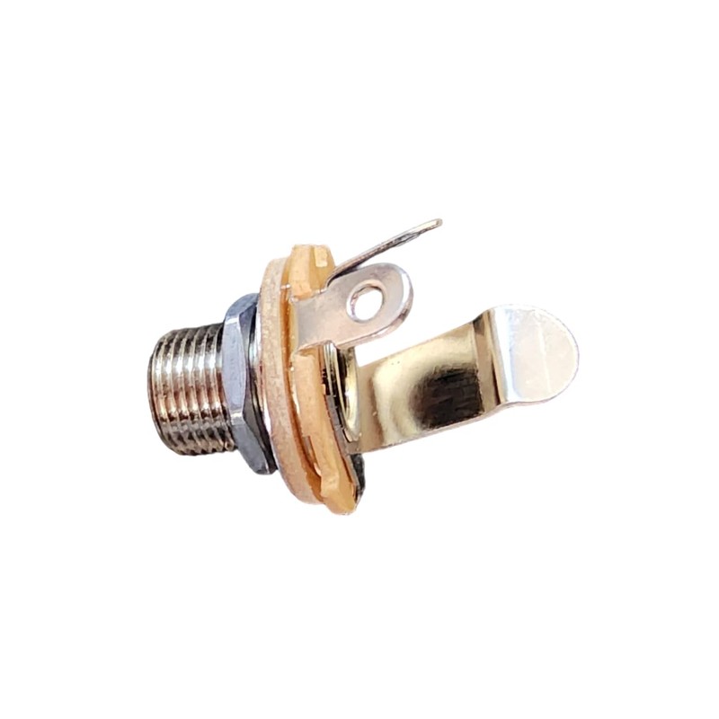 FretMax Upgraded 1/4" Mono 2-Conductor Jack w/Nut & Washer -