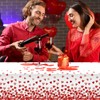 YIDAKO 6 Pack 54 X 108in Valentines Tablecloth Disposable Plastic