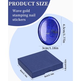 UYRVAPE Lapis Lazuli Crystals Worry Stones Thumb Precious Stones Oval Crystal Healing Stones Palm Stones Stress Relief Reiki Healing Meditation Gift Box Packaging
