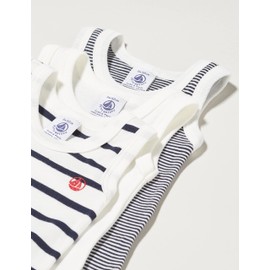 Petit Bateau A02EI, Body senza maniche (Pacco da 3) Unisex - Bimbi 0-24, Variante 1, 6 mesi