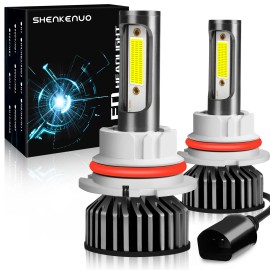 SHENKENUO 9007 HB5 Combo LED Headlight High/Low Beam Bulbs Maximum Visibility 6000K White