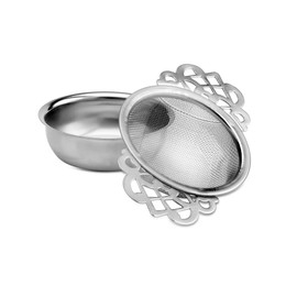 Kilo D13 Stainless Steel Double Arm Strainer with Drip Collector for Loose Leaf Teas, Clear,green,black