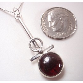 Corona Sun Jewelry Garnet Cross 925 Sterling Silver Pendant