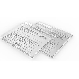 (2 Pack) Vaccination Card Protector 4 X 3 Inches Immunization Record Vaccine Cards Cover Holder Clear Vinyl Plastic Sleeve Waterproof with Resealable Zip