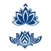 GZX059 060 Temporary Butterfly Tattoo Lotus Flowers Tattoo Semi-Permanent Tattoo