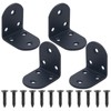 4Pcs Corner Brackets for Wood, 90 Degree Angle Brackets, Right