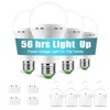 4 Pack Rechargeable Emergency Light Bulbs, Battery Powered LED Light