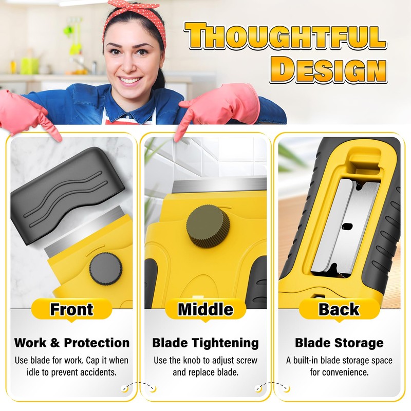 DIYSELF Razor Blade Scraper | Scraper Tool for Cleaning, Glass,