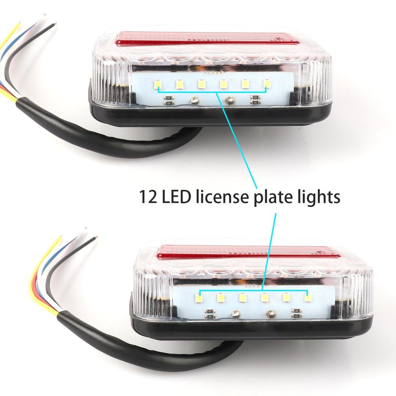 12V LED Tail Lights Stop Brake Turn Signal Low Power