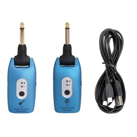 2.4G Wireless Guitar System Electric Guitars Transmitter and Receiver Set Built-in Rechargeable Battery 30M Transmission Range