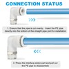 PATIKIL Push to Connect Connector, 2pcs Pneumatic Air Angle Quick
