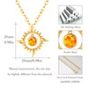 REDSUN Sun Chain 925 Sterling Silver Opal/Moonstone Sun Necklace Gold