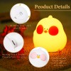Cute Chicken Night Light Chick Bedside Nursery Lamp Dimmable Rechargeable