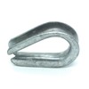 DuraBrite Galvanized Steel Heavy-Duty Cable Thimbles - 1/4" Wire Rope,