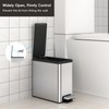 EKO Slim Small Bathroom Trash Can with Lid, Stainless Steel