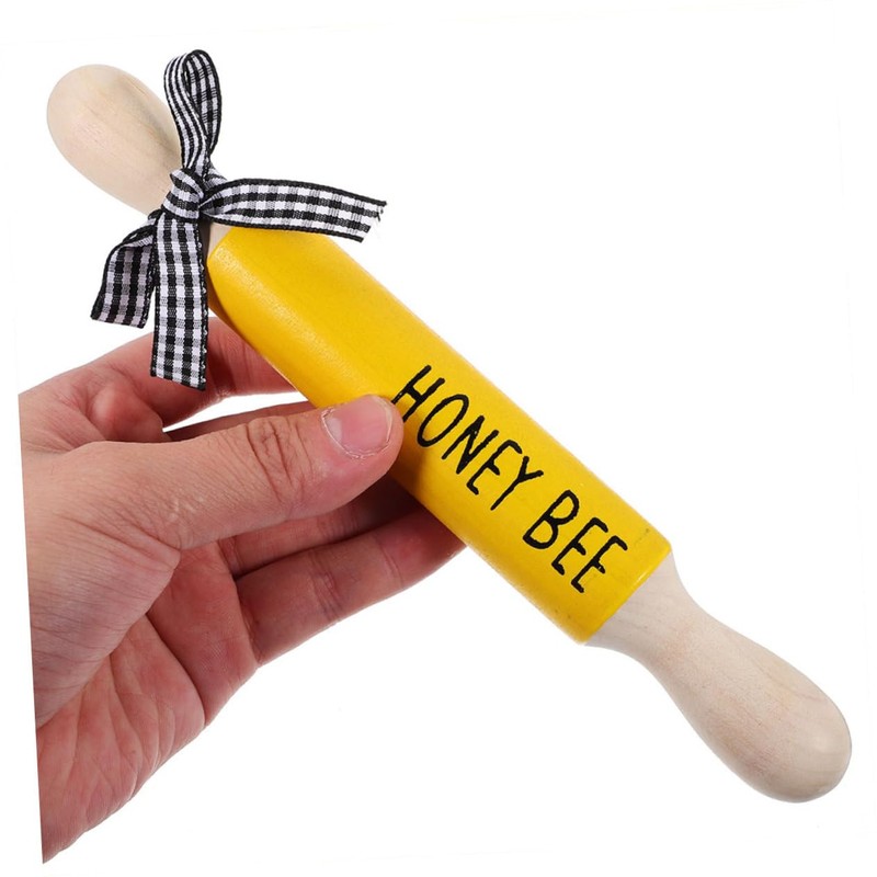 ULTECHNOVO 2pcs Mini Wood Rolling Pins for Holiday Decor Charming