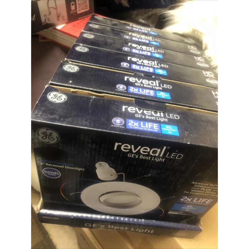 GE Reveal HD+ LED 65-Watt Replacement 6" Recessed light Indoor