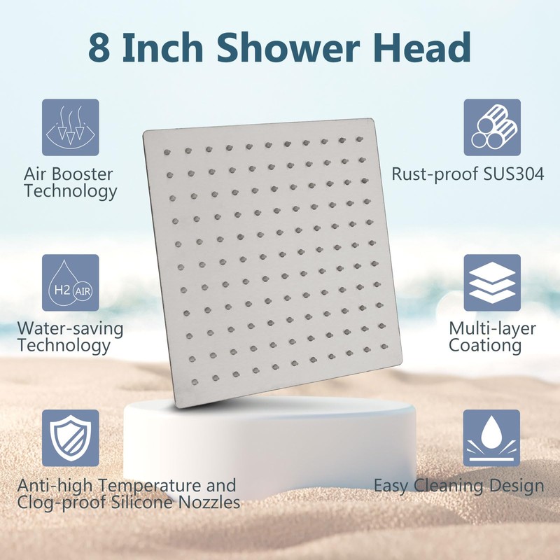 Aolemi Shower Faucet Set, High Pressure Shower System with 2-in-1