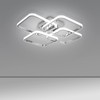 Dimmable Modern Led Ceiling Light, 4 Rings Square Ceiling Lamp