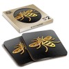 2 x Square Coasters - 3D Manchester Bee Logo Cork