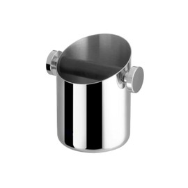 VIA CREMA Stainless Steel Knock Container for Portafilter Espresso Knock Box Made in Italy by Motta (10.5 cm) Knock Box High-Quality Tee Box for Coffee Grounds