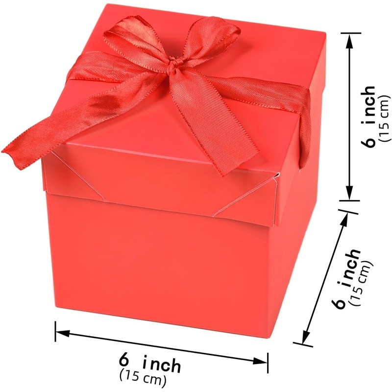 GP SUP Gift Box with Lid & Ribbon for present,