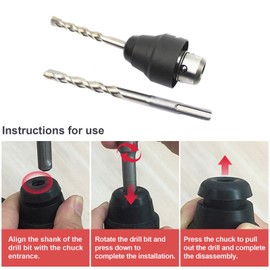 Be In Your Mind SDS Plus Drill Chuck 2608572213 Black Compatible with Bosch GBH2-26DFR GBH2-28DFV GBH4-32DFR Hammer Drills Replacement Parts