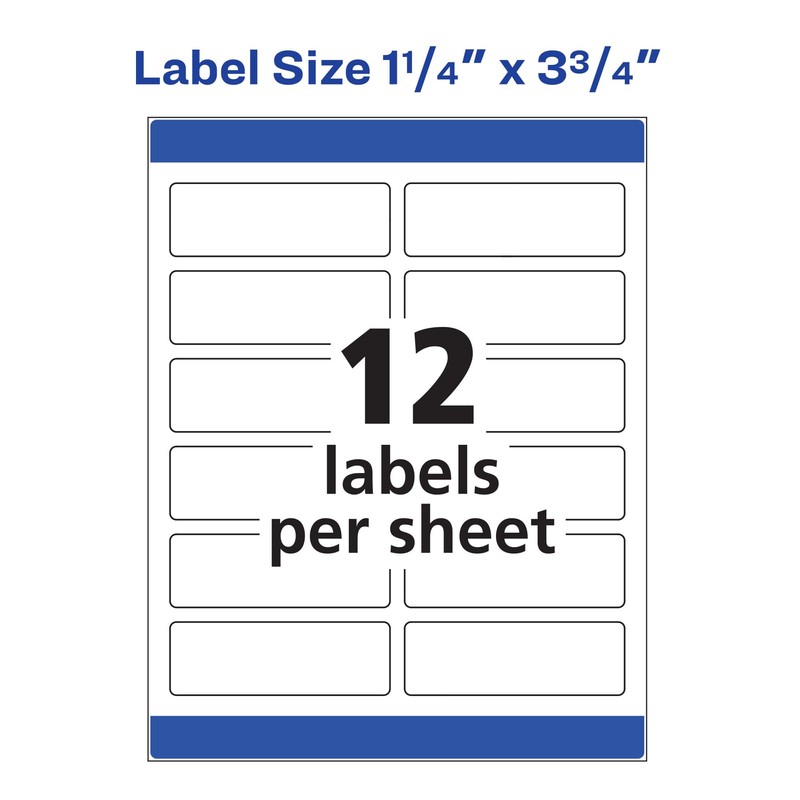 Avery Print-to-The-Edge Printable Address Labels with Sure Feed, 1.25" x