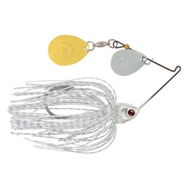 BOOYAH Covert Finesse Double Colorado-White Silver Scale/Pearl Head #3.5 Gold Colorado #3 Nickel Colorado