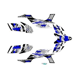 Kalair GFX Graphics Kit for Yamaha YFZ 450 (2004-2008) CRUSHER Series Blue-shift 21 Mil - ATV UTV Custom Racing Graphics Stickers Decals Kit, no-plastics