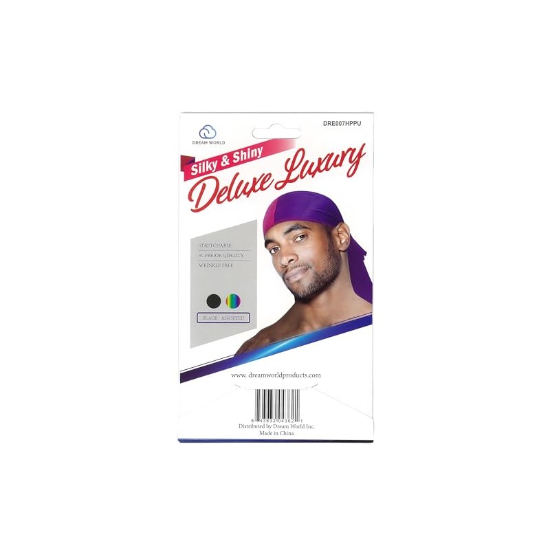 Dream World Silky & Shiny Deluxe Luxury Du-Rag Two Tone