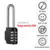 Disecu 2.5 Inch Long Shackle Combination Lock 4 Digit Outdoor