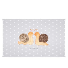 Mr. & Mrs. Panda 50 x 100 Hand Towel Snails Love - Gift, Love, Couple, Anniversary, Bathroom, Girlfriend, Baby, Satisfied, Large, Engagement
