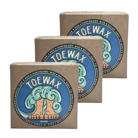 TOEWAX Surf Wax | Surfboard Surfing Accessories Surfing Wax - Warm (69°F/20°C Above) [Pack of 3]