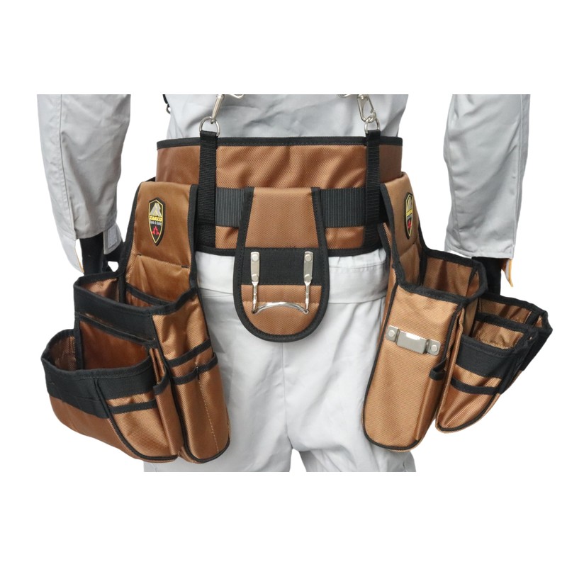 ZAKCO Professional 1680D Polyester Tool Belt with Suspender, Strudy Tool