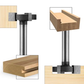 Genmitsu 3pcs 3-Flute CNC Spoilboard Surfacing Router Bits, 1/4'' Shank, 1'' Cutting Diameter, Slab Flattening Router Bits for Wood Working, RB03A