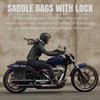 AC-MTORC PU Leather Saddlebags Saddle Bags with Lock for Harley