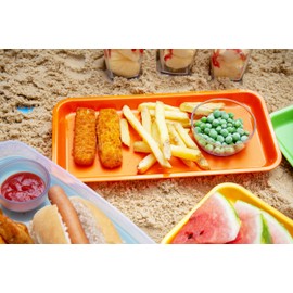 Harfield Polycarbonate Plastic Individual Serving Platter Orange (Pack of 2)